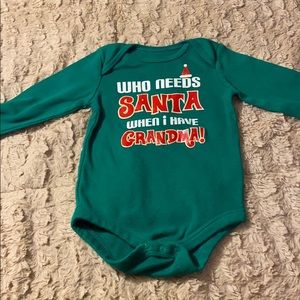 Christmas grandma long sleeve onesie